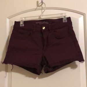 Maroon American Eagle shorts
